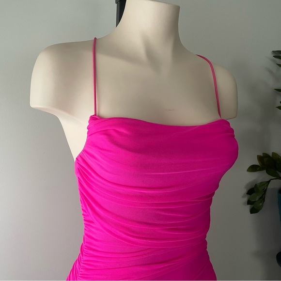 Elegant Pink Mini Dress - Picture 3 of 7